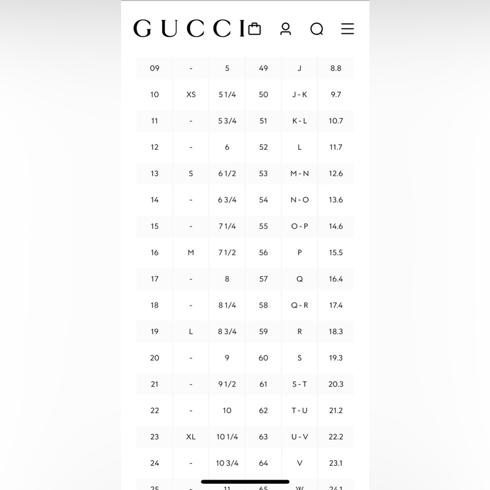 GUCCI SOLID STERLING SILVER G RING SIZE 15 STAMP 71/4 US SIZE. MADE IN ITALY 🇮🇹 - Picture 7 of 9